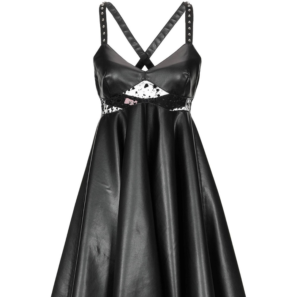 Italian eco leather dress
